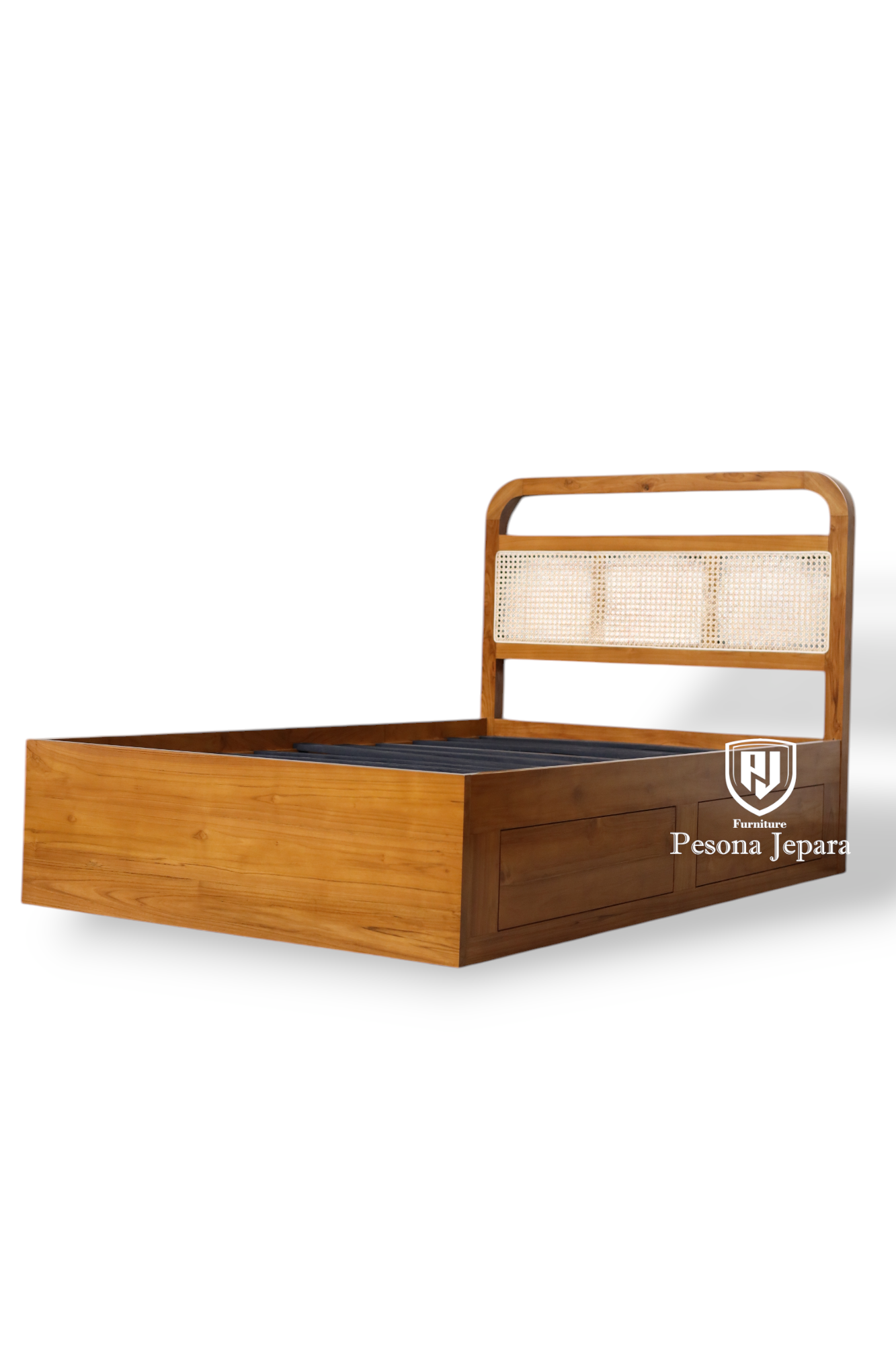 Dipan Retro Kombinasi Rotan