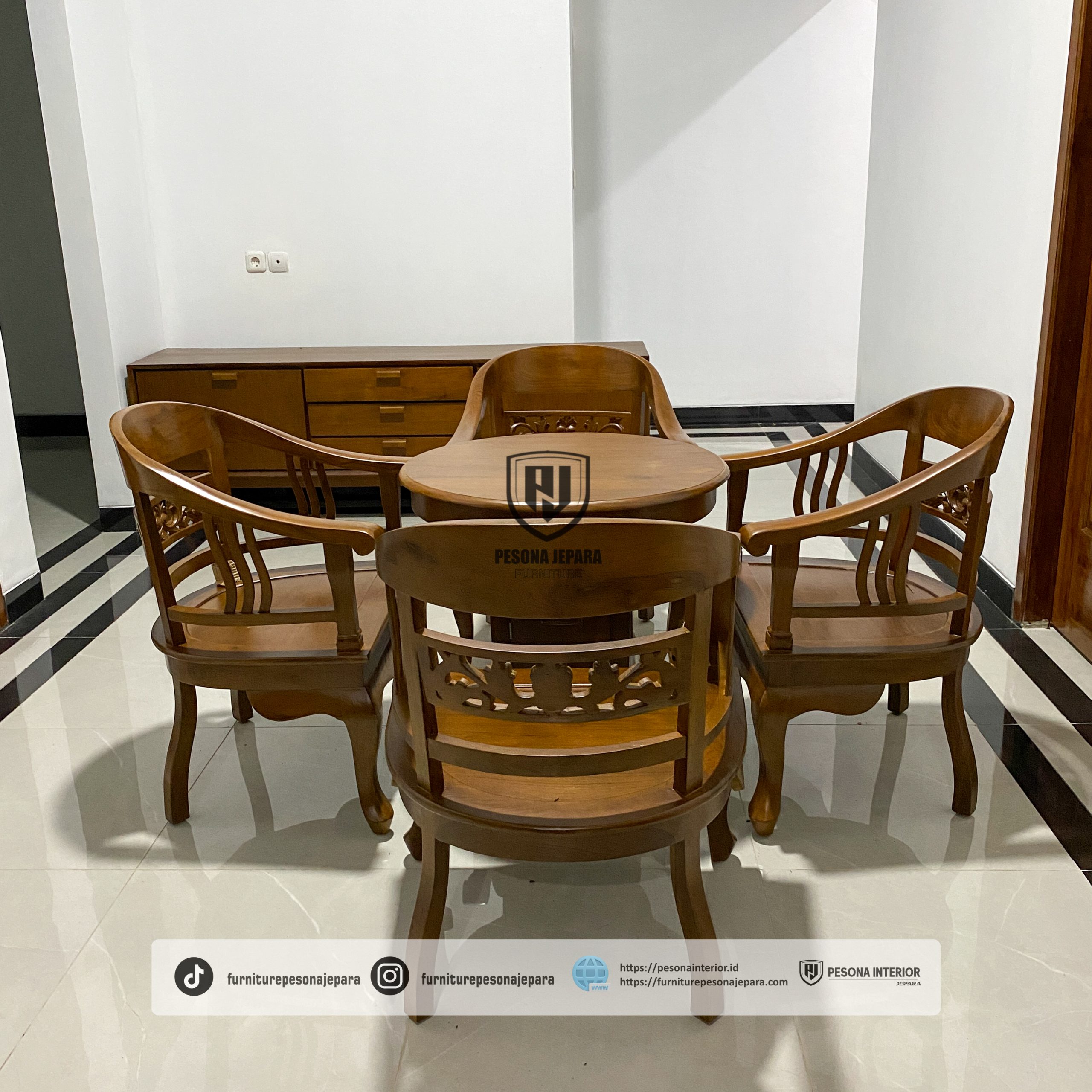 Set Kursi Lenong Ukir - Gambar 2