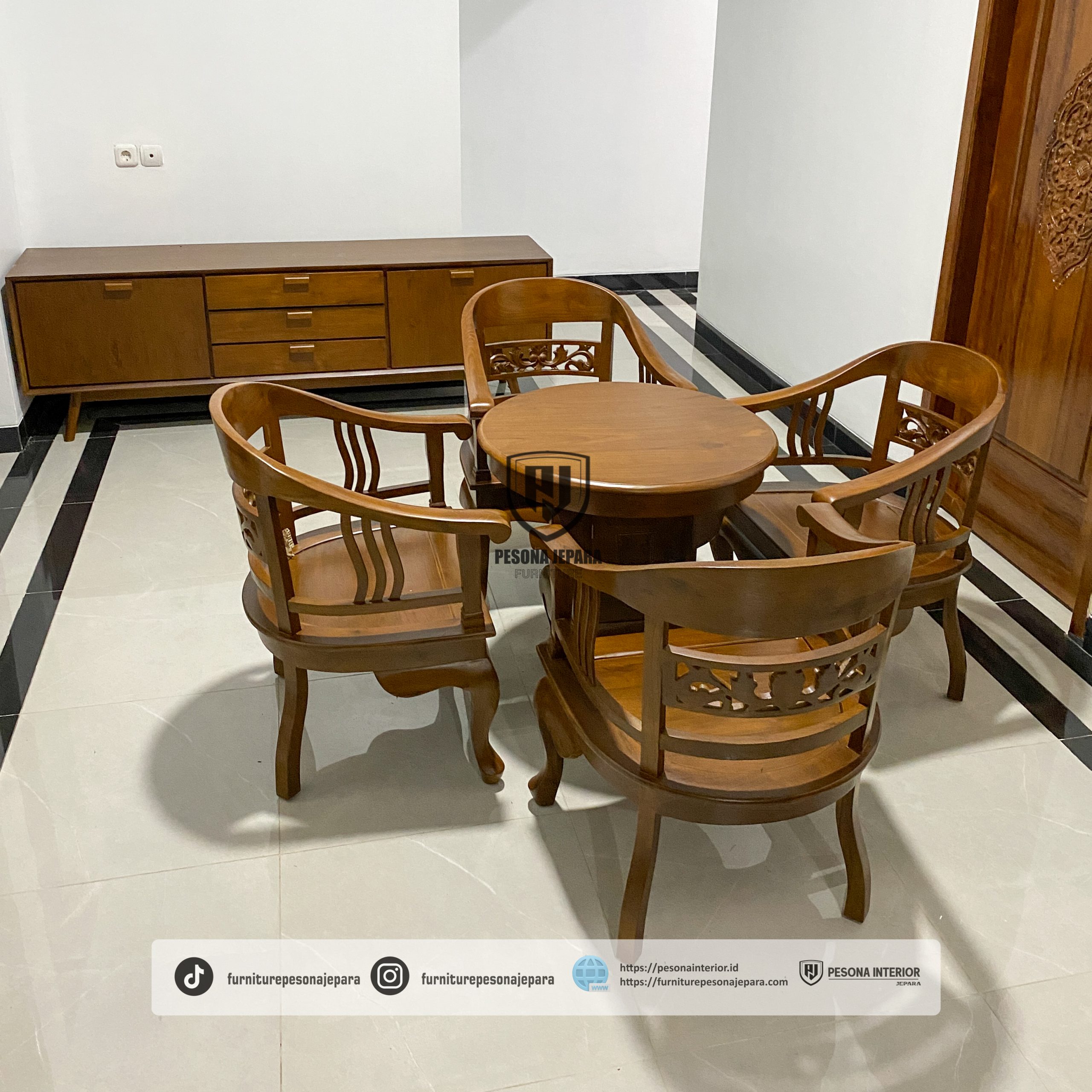 Set Kursi Lenong Ukir - Gambar 3