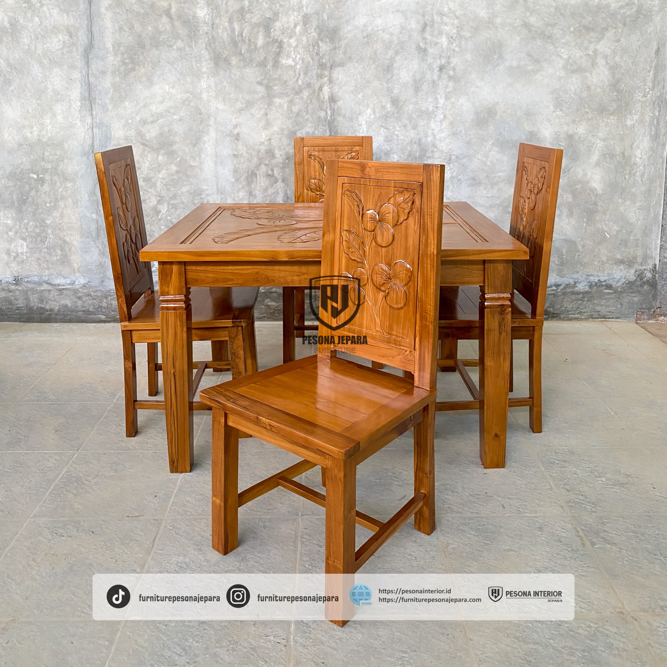 Set Meja Makan Lokal - Gambar 2