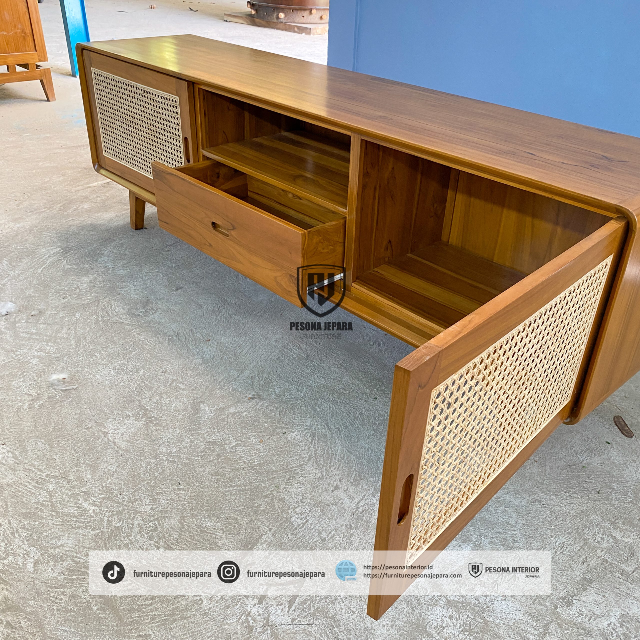 Bufet retro mix rotan - Gambar 4