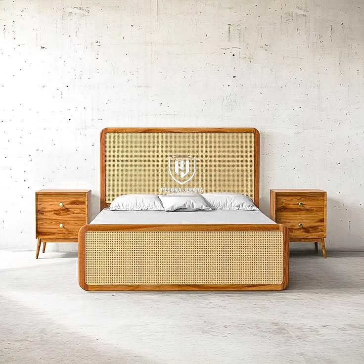 Dipan Rotan Plus Nakas - Gambar 2