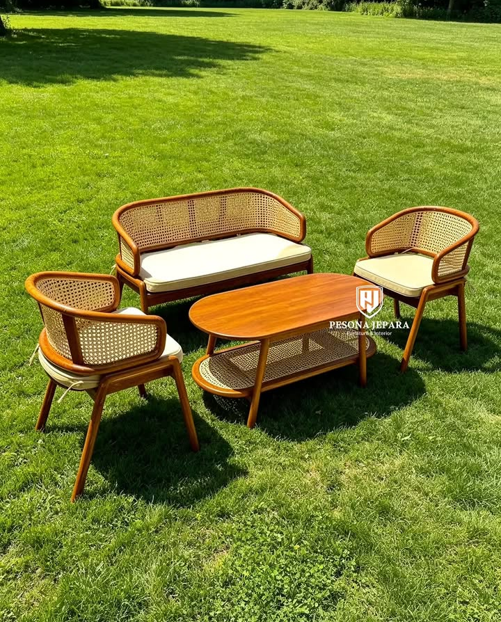 Set Kursi Tamu Rotan Minimalis Modern