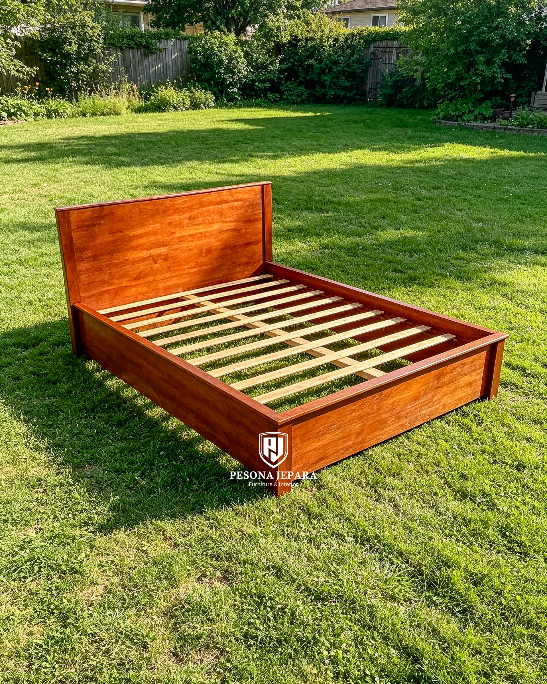 Dipan Kayu Jati Minimalis Sorong (Trundle Bed) - Gambar 3