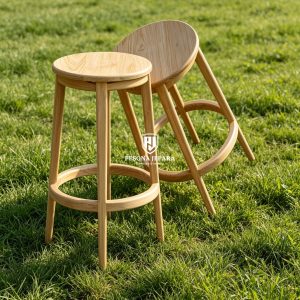 Kursi Bar Kayu Solid Minimalis Scandinavian