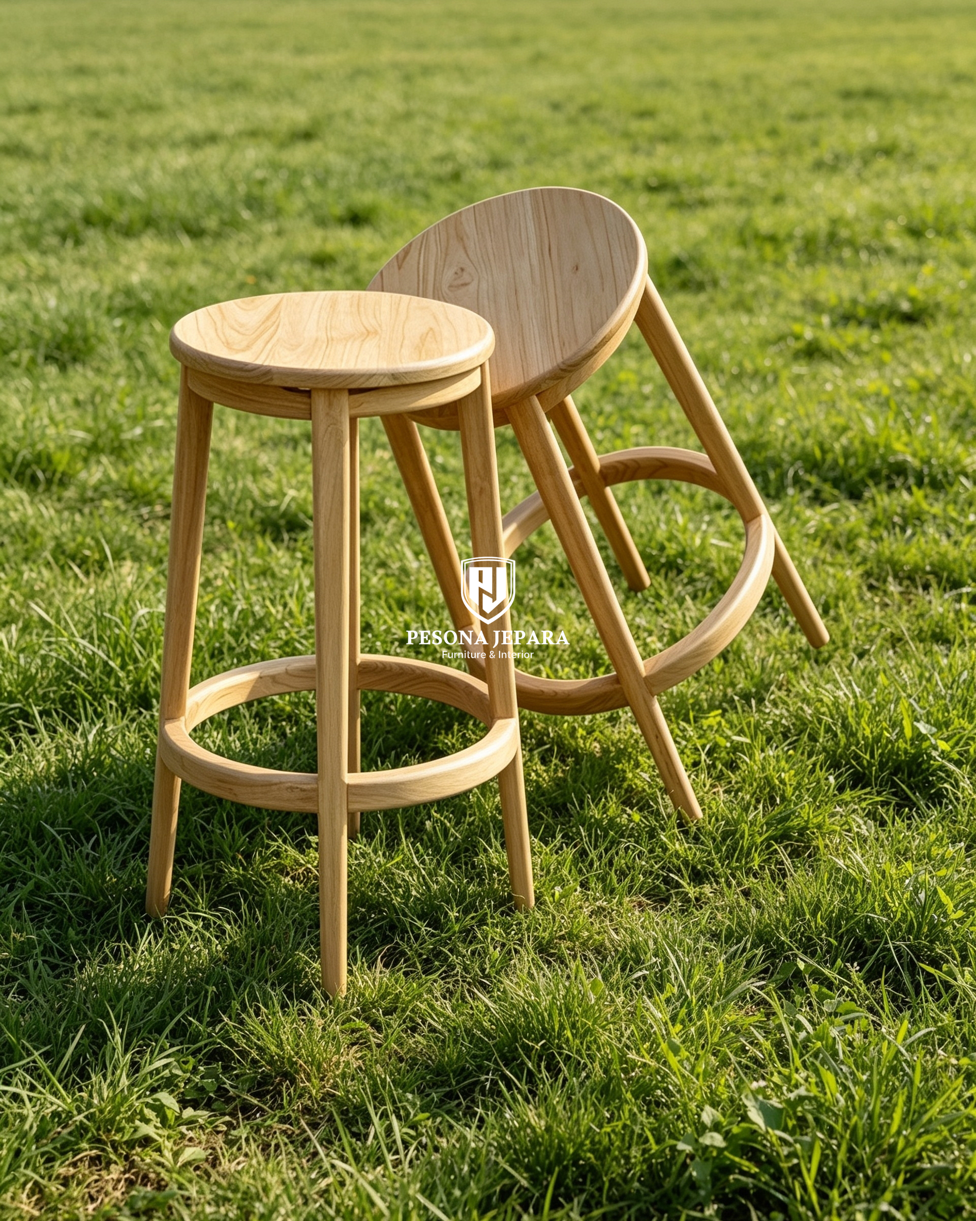 Kursi Bar Kayu Solid Minimalis Scandinavian