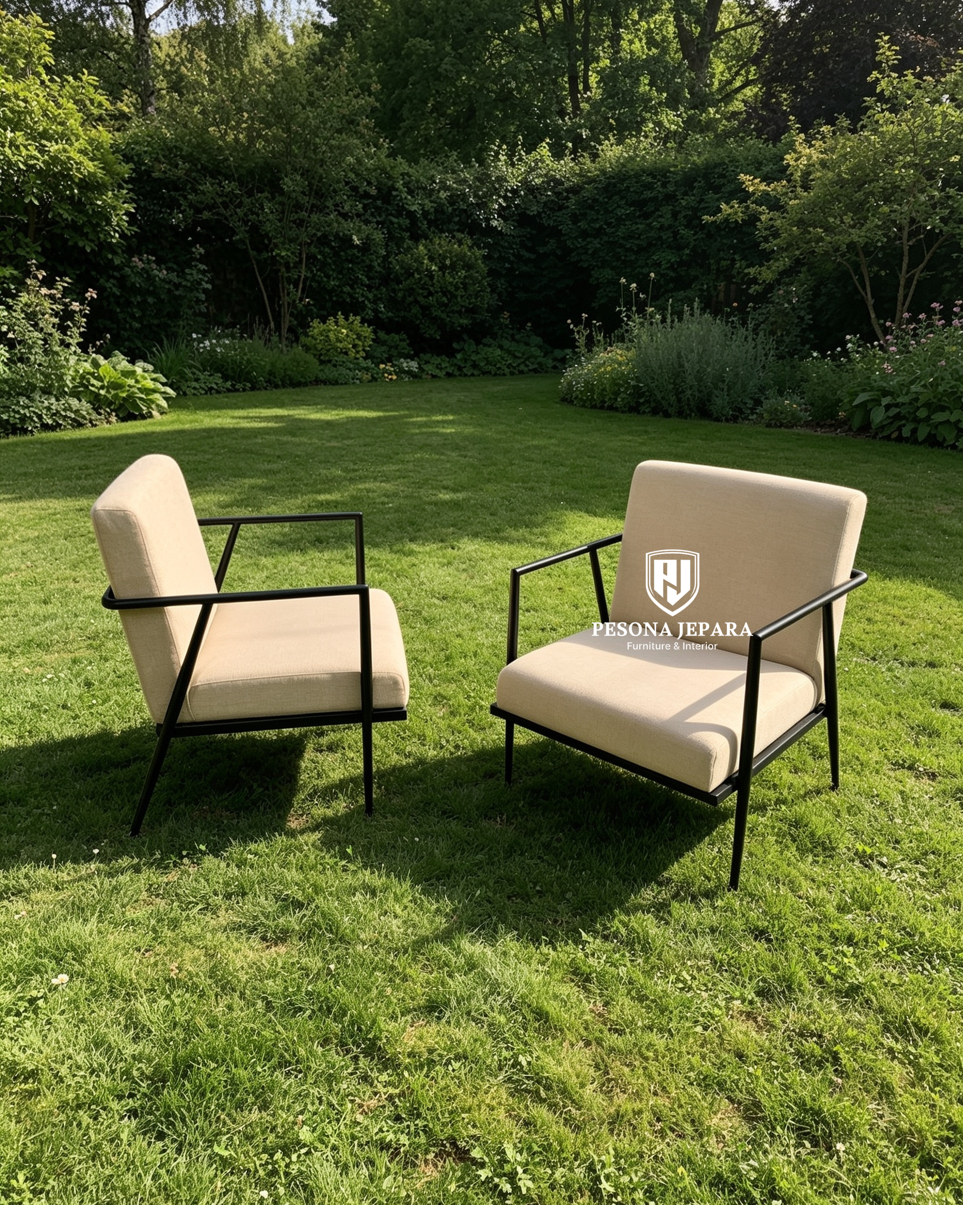 Kursi Santai / Armchair Minimalis Industrial - Gambar 2