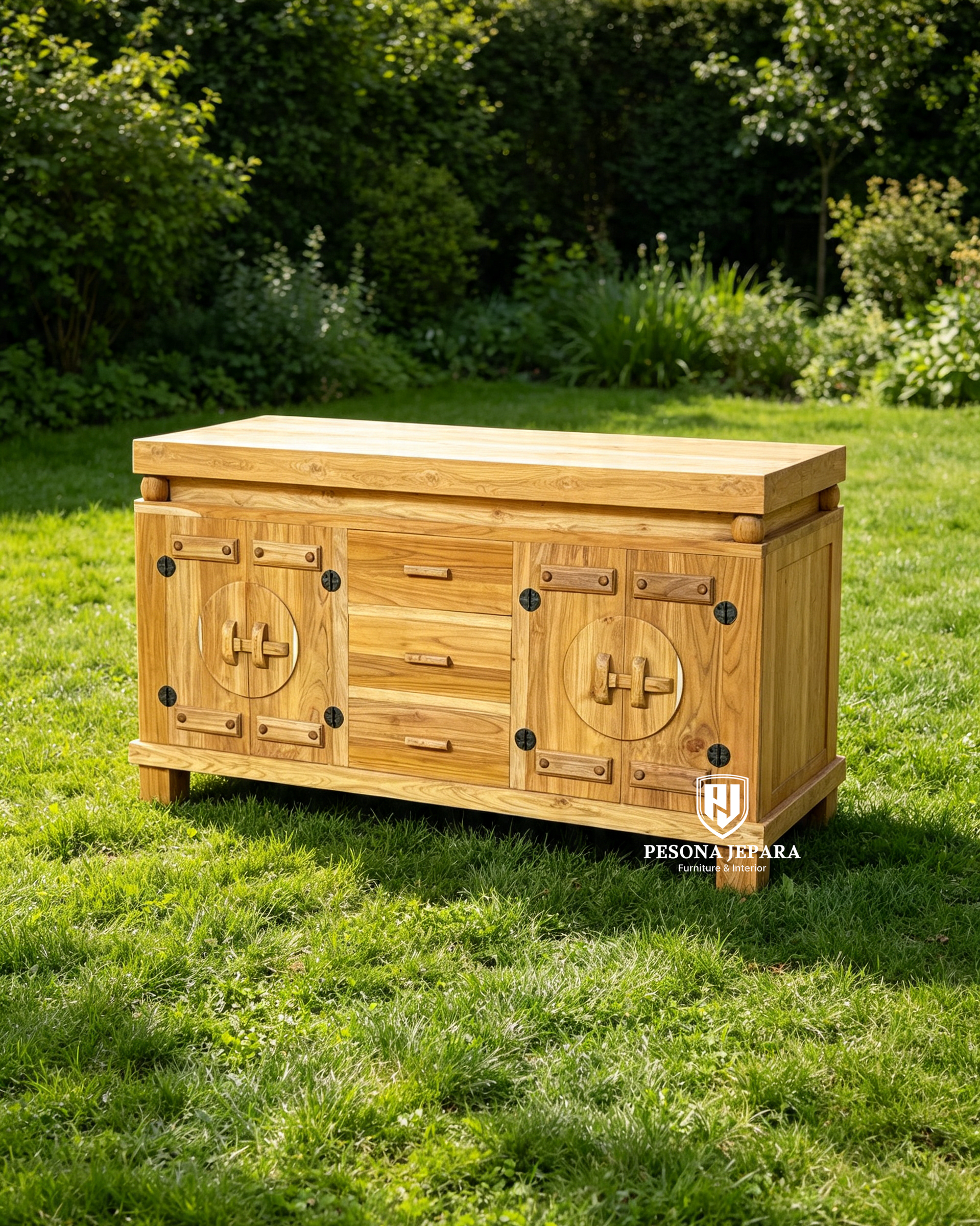 Credenza / Buffet TV Jati Minimalis Ethnic