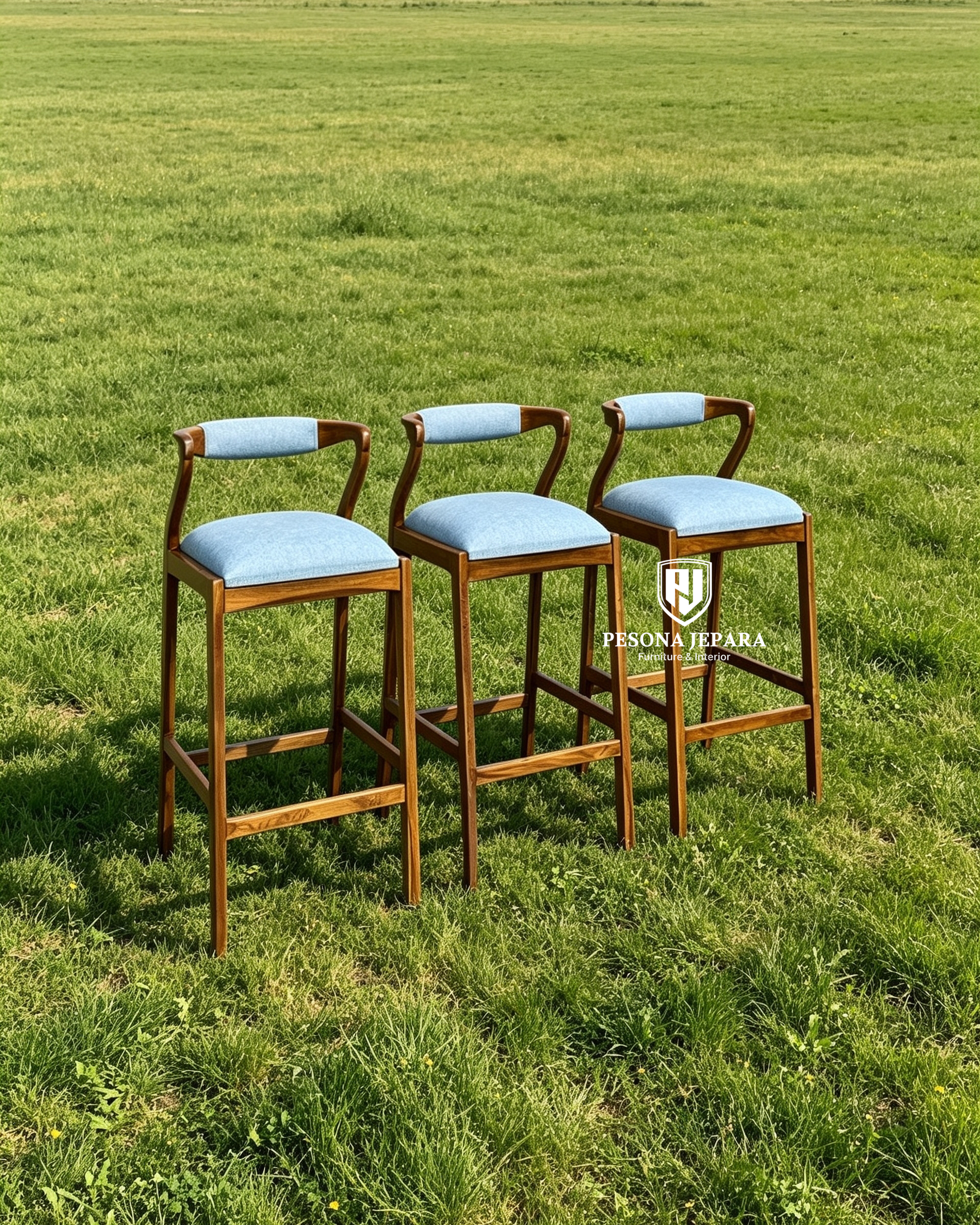 Kursi Bar Jati Minimalis Modern - Gambar 2