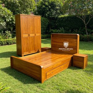 Set Kamar Tidur Jati Minimalis Modern