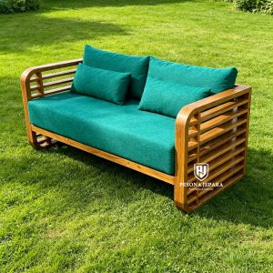 Sofa Kayu Jati Minimalis Modern (2-3 Seater)