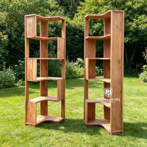 Produk: Rak Buku & Partisi Kayu Jati Minimalis Modern