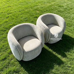 Single Sofa Armchair Rounded Minimalis