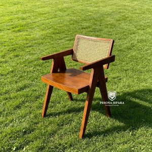 Kursi Santai / Kursi Makan Jati Kombinasi Rotan (Easy Armchair)