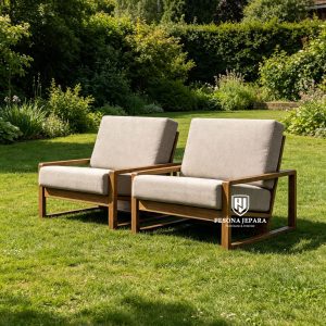 Kursi Santai Outdoor Minimalis Kayu Jati