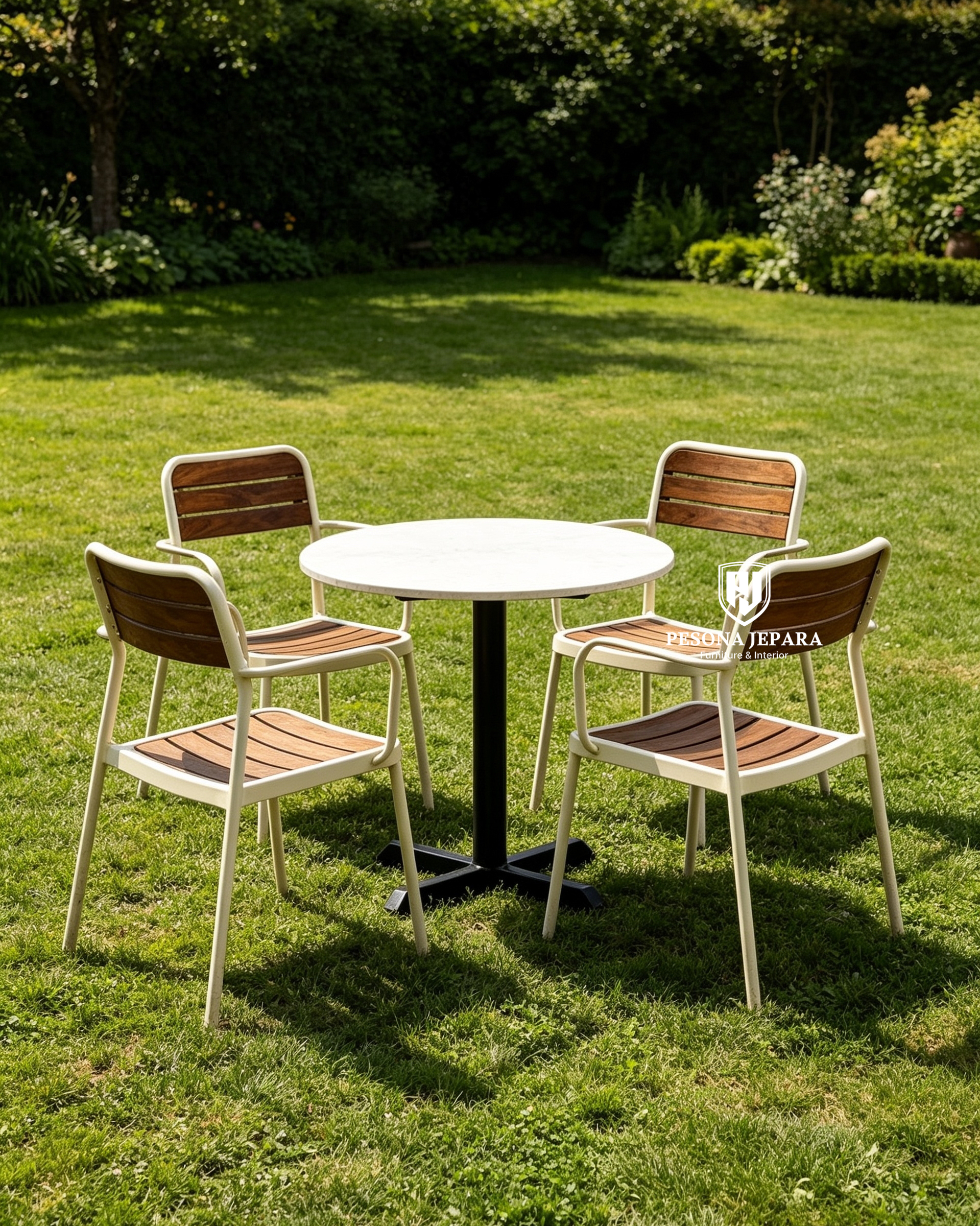 Set Meja Makan Outdoor atau Indoor - Gambar 2