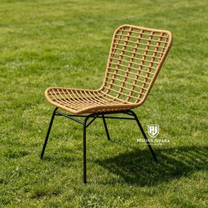 Kursi Anyaman Rotan Minimalis Rangka Besi (Outdoor / Indoor)
