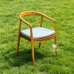 Kursi Makan Armchair Kayu Jati Cushion Fabric