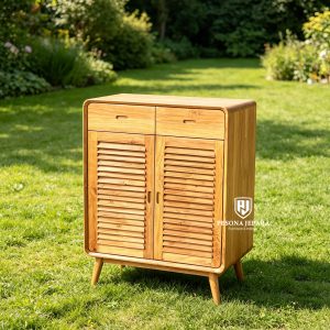 Nama Produk: Lemari Kabinet / Shoe Cabinet Kayu Jati Minimalis