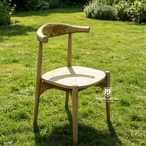 Kursi Makan Jati Minimalis 'Elbow Chair'